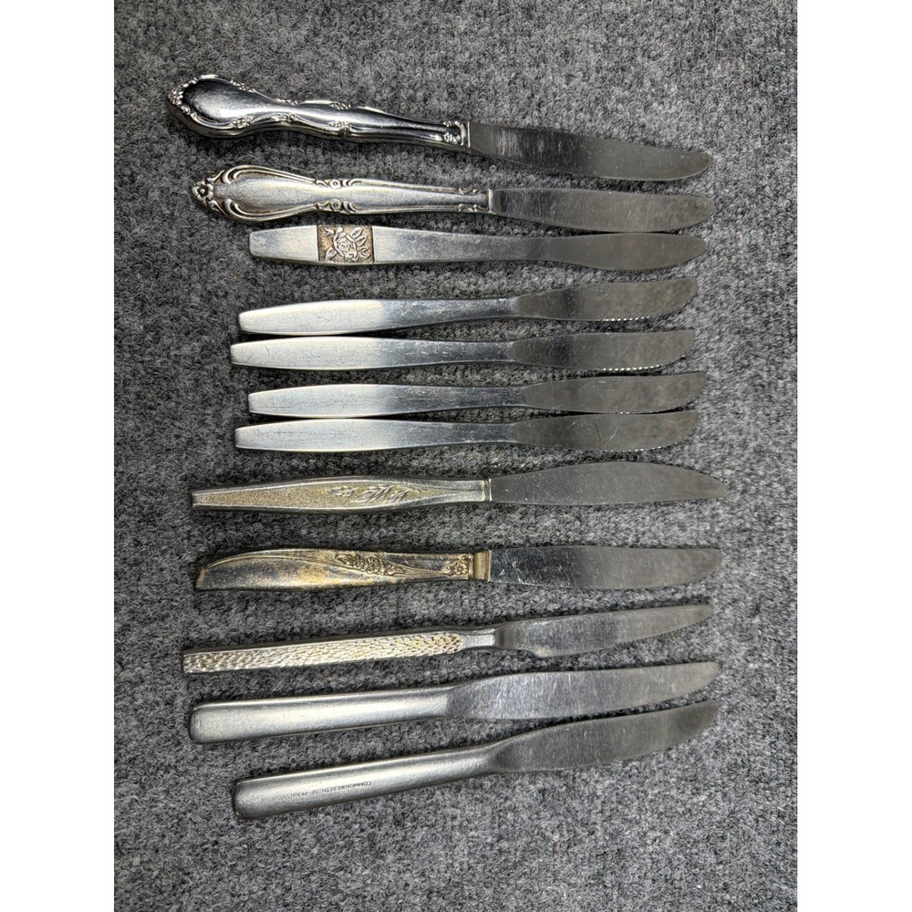 Mixed Lot 13 Stainless Steel Knives